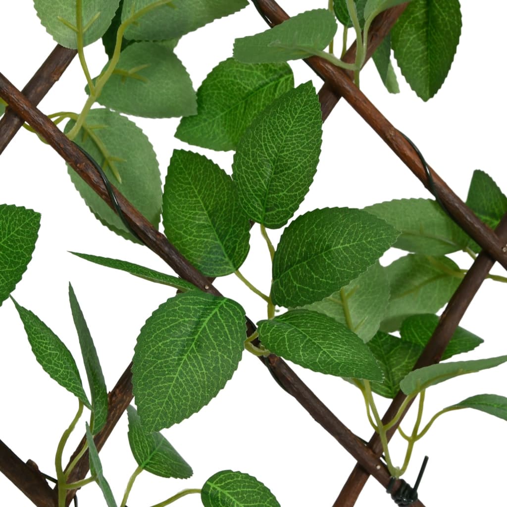  Utvidbart espalier med kunstig eføy 5 stk grønn 180x30 cm