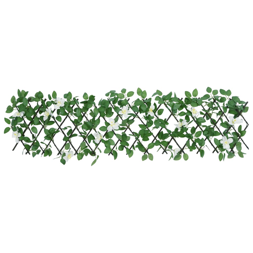 Utvidbart espalier med kunstig eføy grønn 180x30 cm