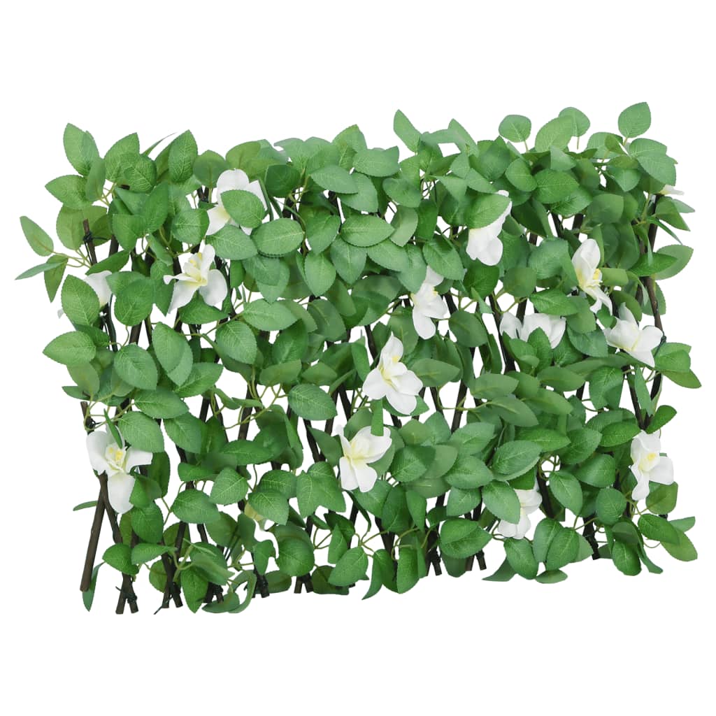 Utvidbart espalier med kunstig eføy grønn 5 stk 180x30 cm