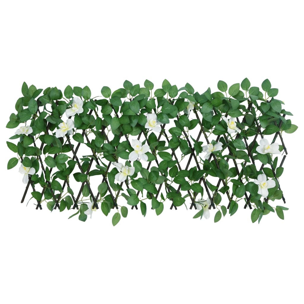 Utvidbart espalier med kunstig eføy grønn 5 stk 180x30 cm