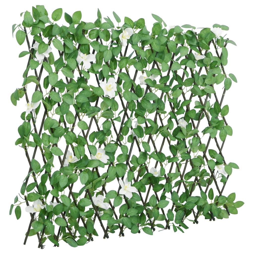 Utvidbart espalier med kunstig eføy grønn 5 stk 186x30 cm vidaXL