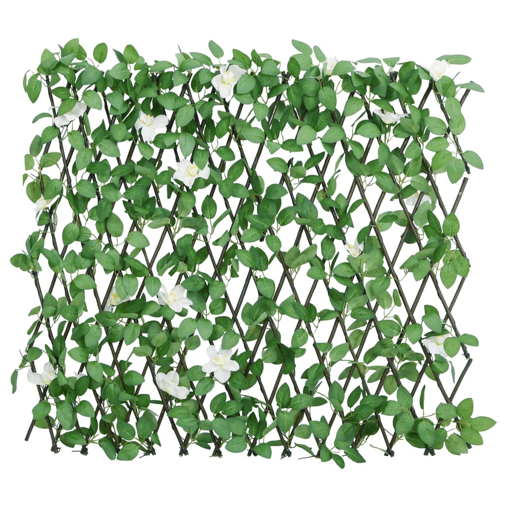 Utvidbart espalier med kunstig eføy grønn 5 stk 186x30 cm vidaXL