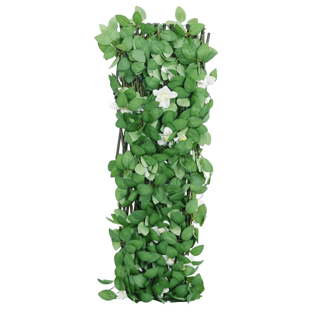 Utvidbart espalier med kunstig eføy grønn 5 stk 186x30 cm vidaXL
