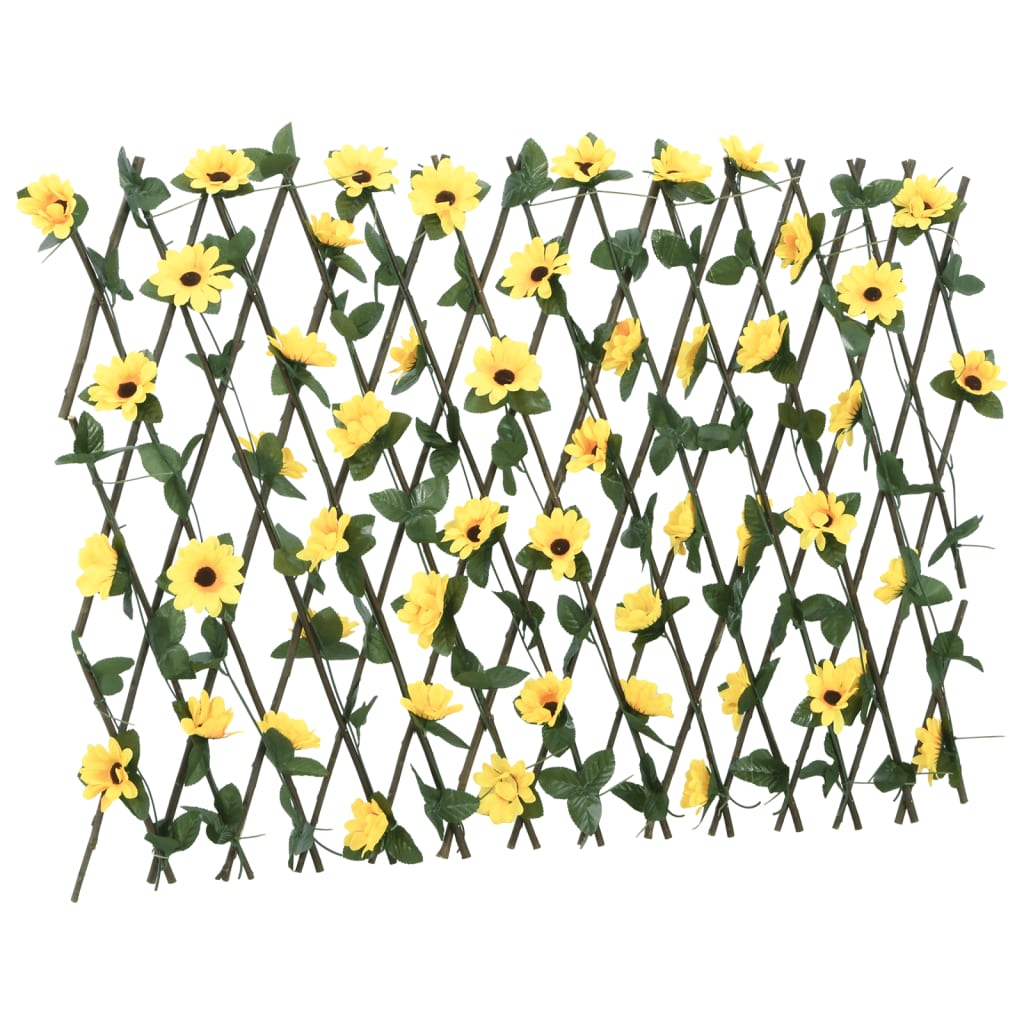  Utvidbart espalier med kunstig eføy gul 180x60 cm