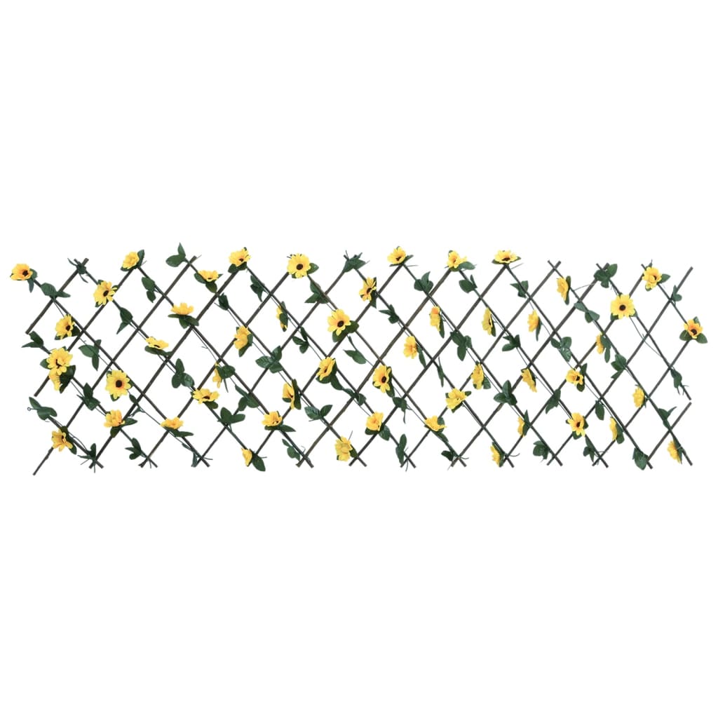  Utvidbart espalier med kunstig eføy gul 180x60 cm
