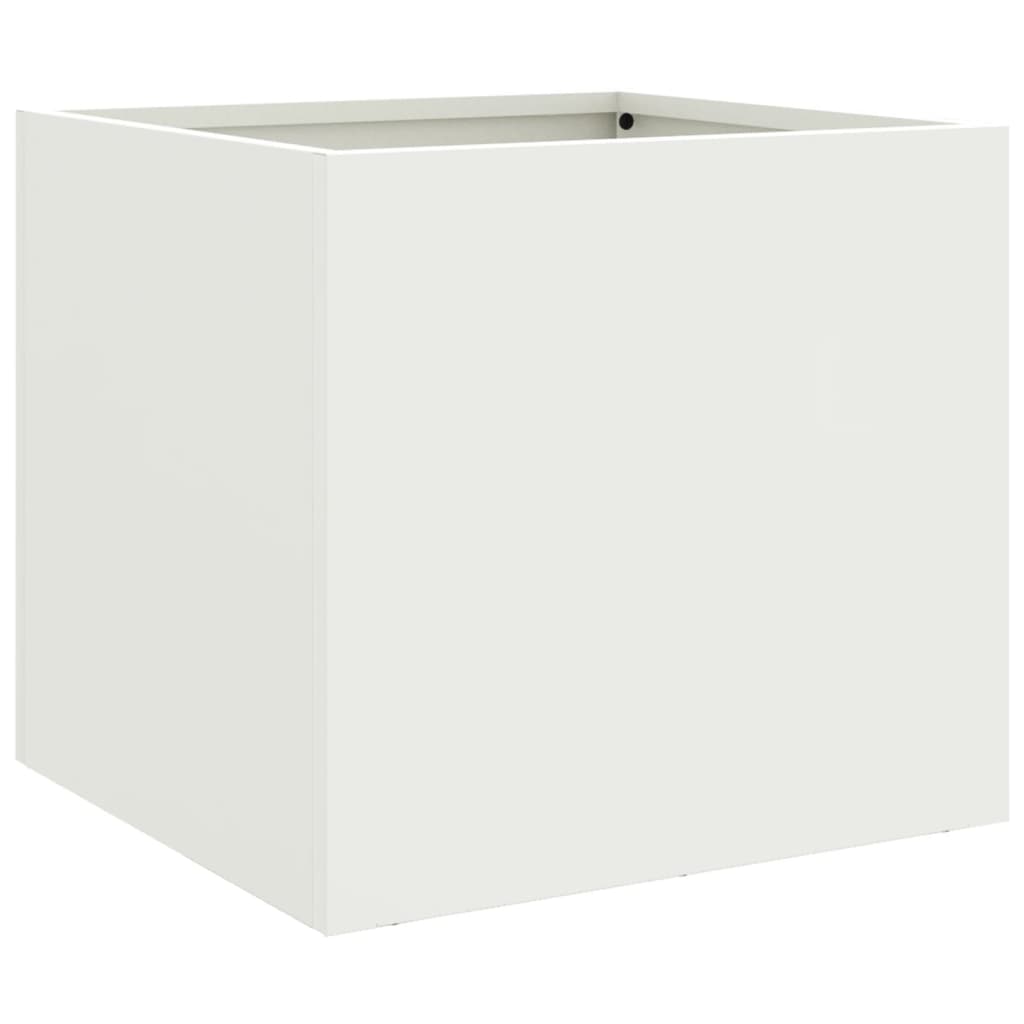 Plantekasse hvit 32x30x29 cm stål