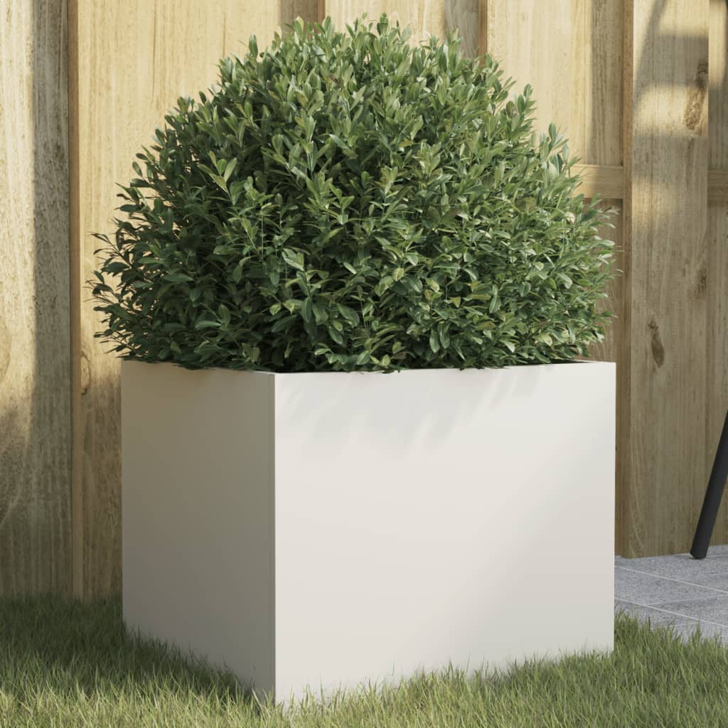 Plantekasse hvit 32x30x29 cm stål