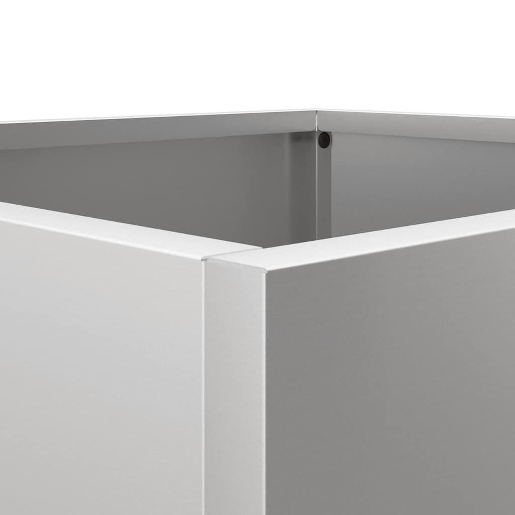 Plantekasse sølv 32x30x29 cm rustfritt stål