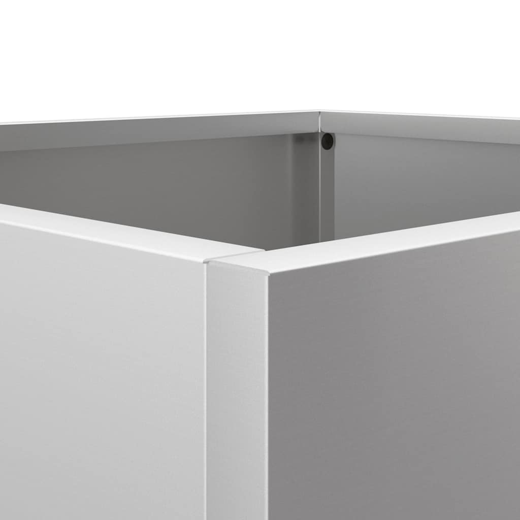 Plantekasser 2 stk sølv 42x40x39 cm galvanisert stål