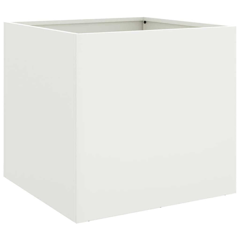 Plantekasse hvit 49x47x46 cm stål