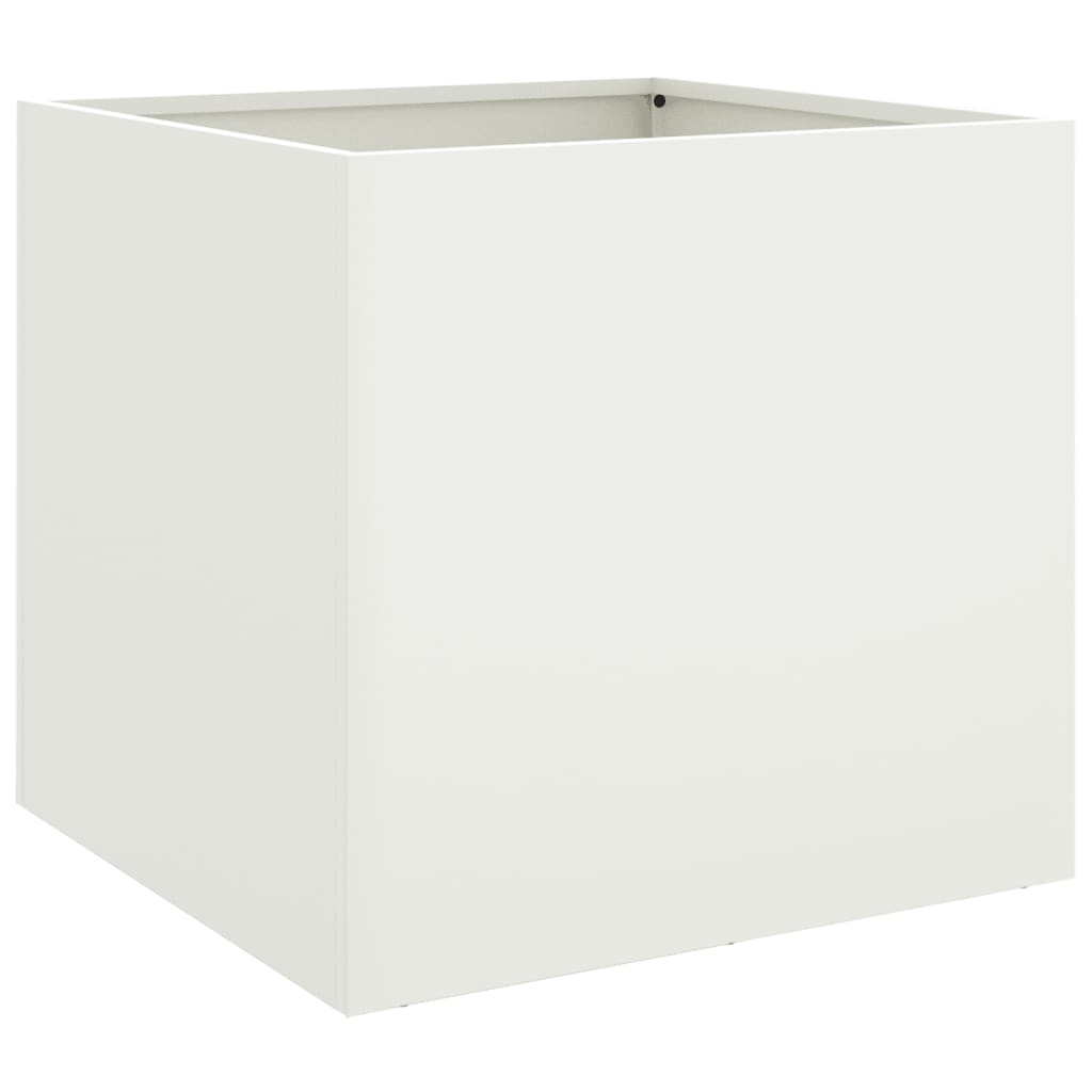 Plantekasse hvit 49x47x46 cm stål