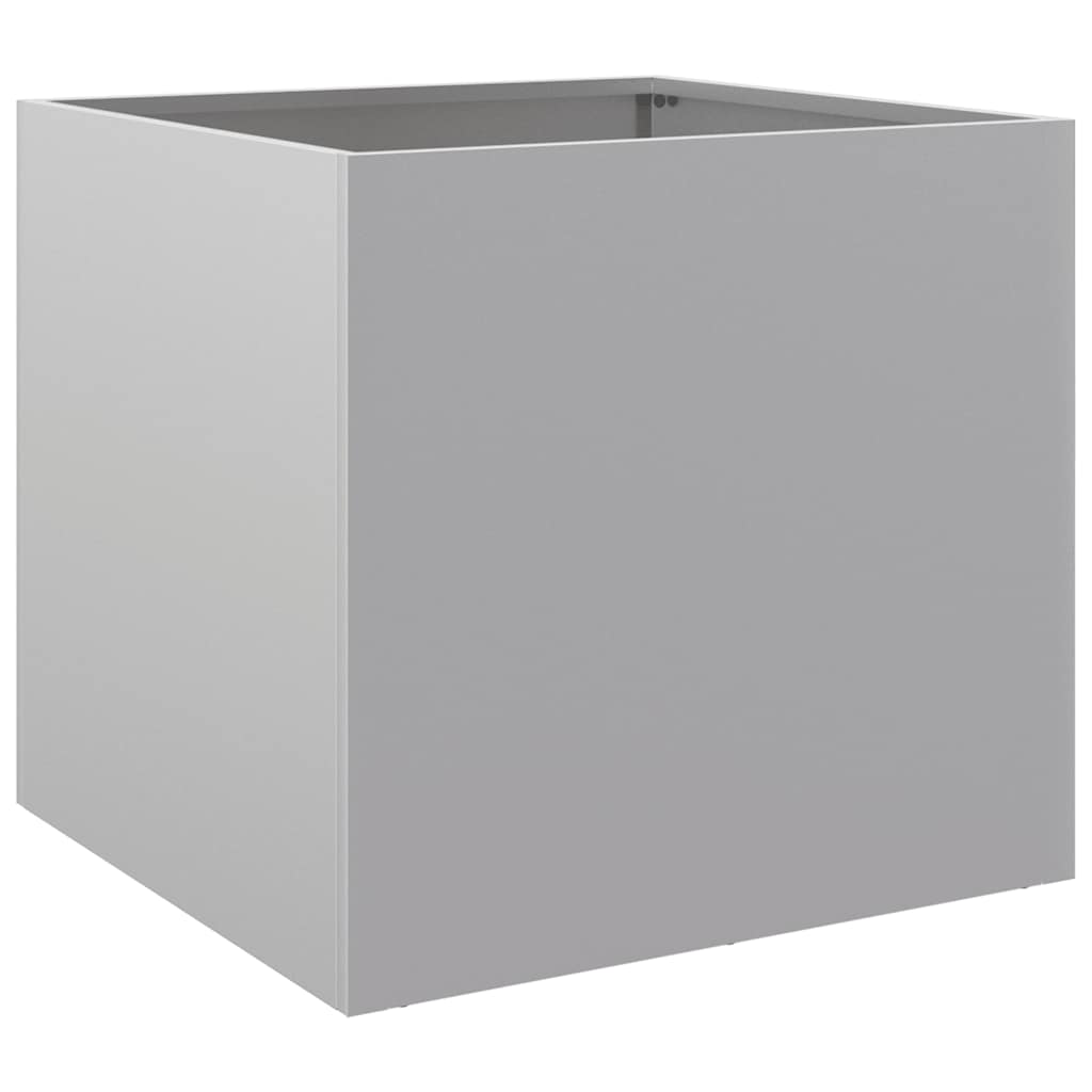 Plantekasse sølv 49x47x46 cm galvanisert stål