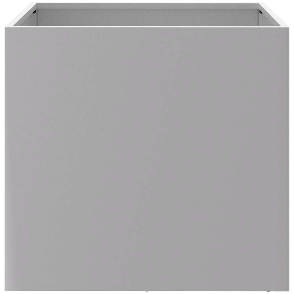 Plantekasse sølv 49x47x46 cm galvanisert stål