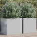 Plantekasser 2 stk sølv 49x47x46 cm galvanisert stål