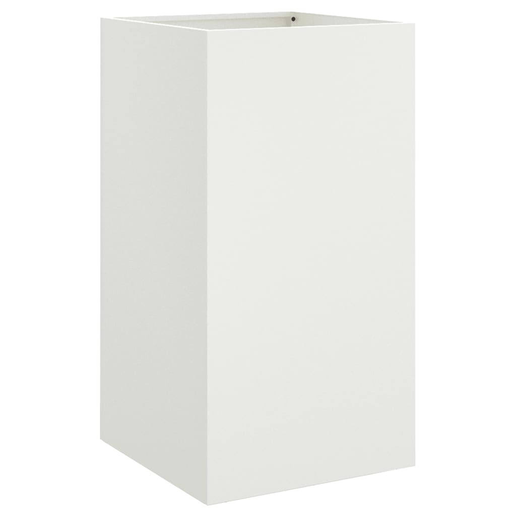 Plantekasse hvit 42x38x75 cm stål
