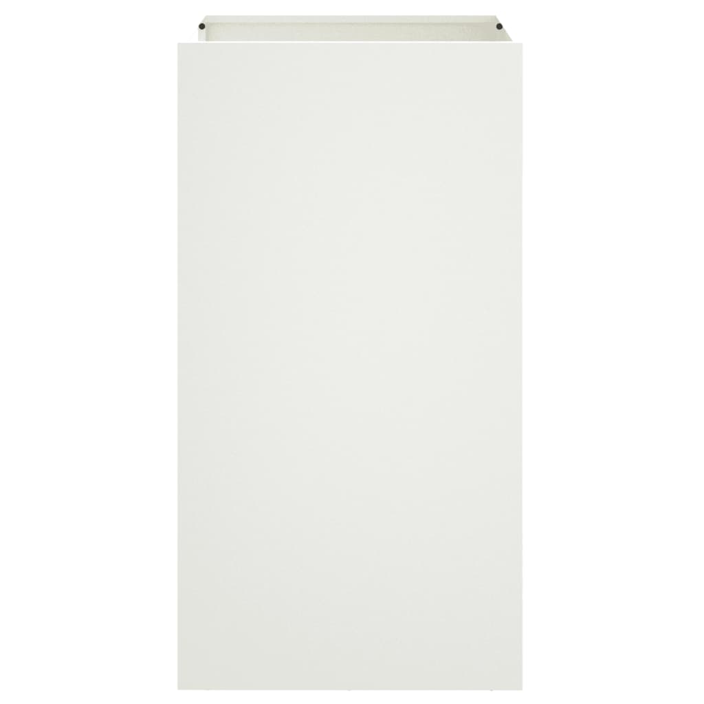 Plantekasse hvit 42x38x75 cm stål