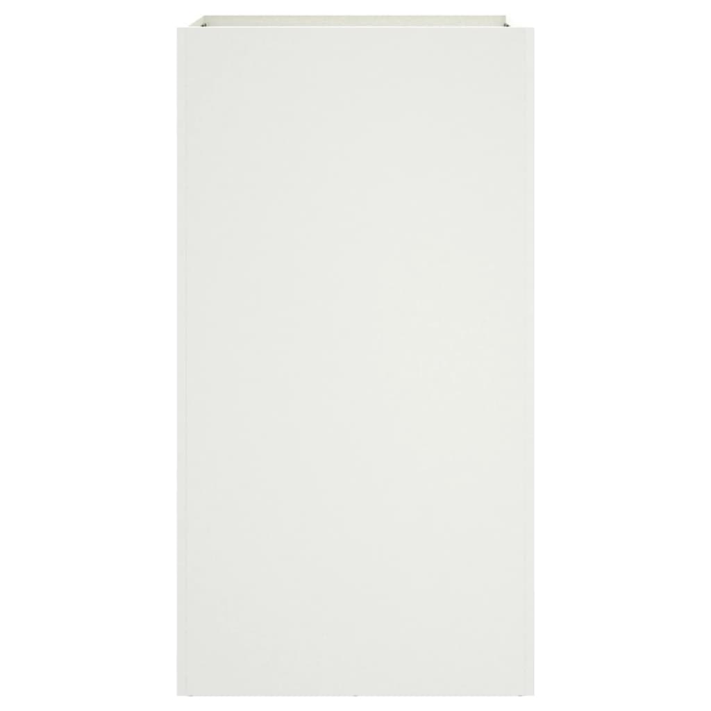 Plantekasse hvit 42x38x75 cm stål