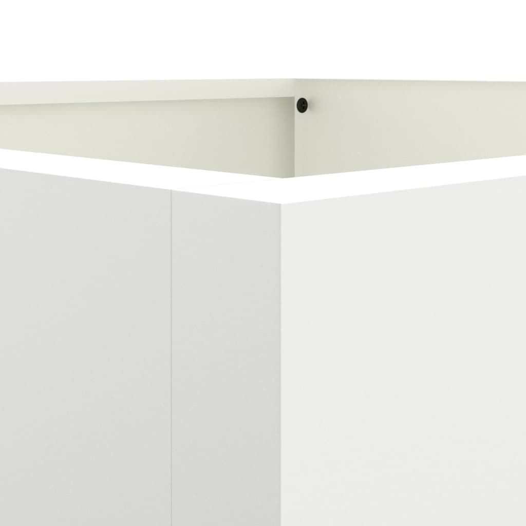 Plantekasse hvit 42x38x75 cm stål