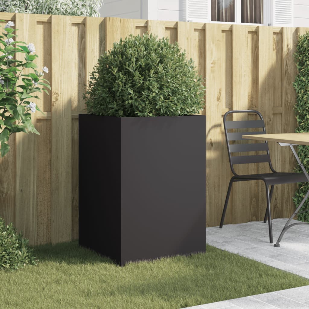Plantekasse svart 52x48x75 cm stål