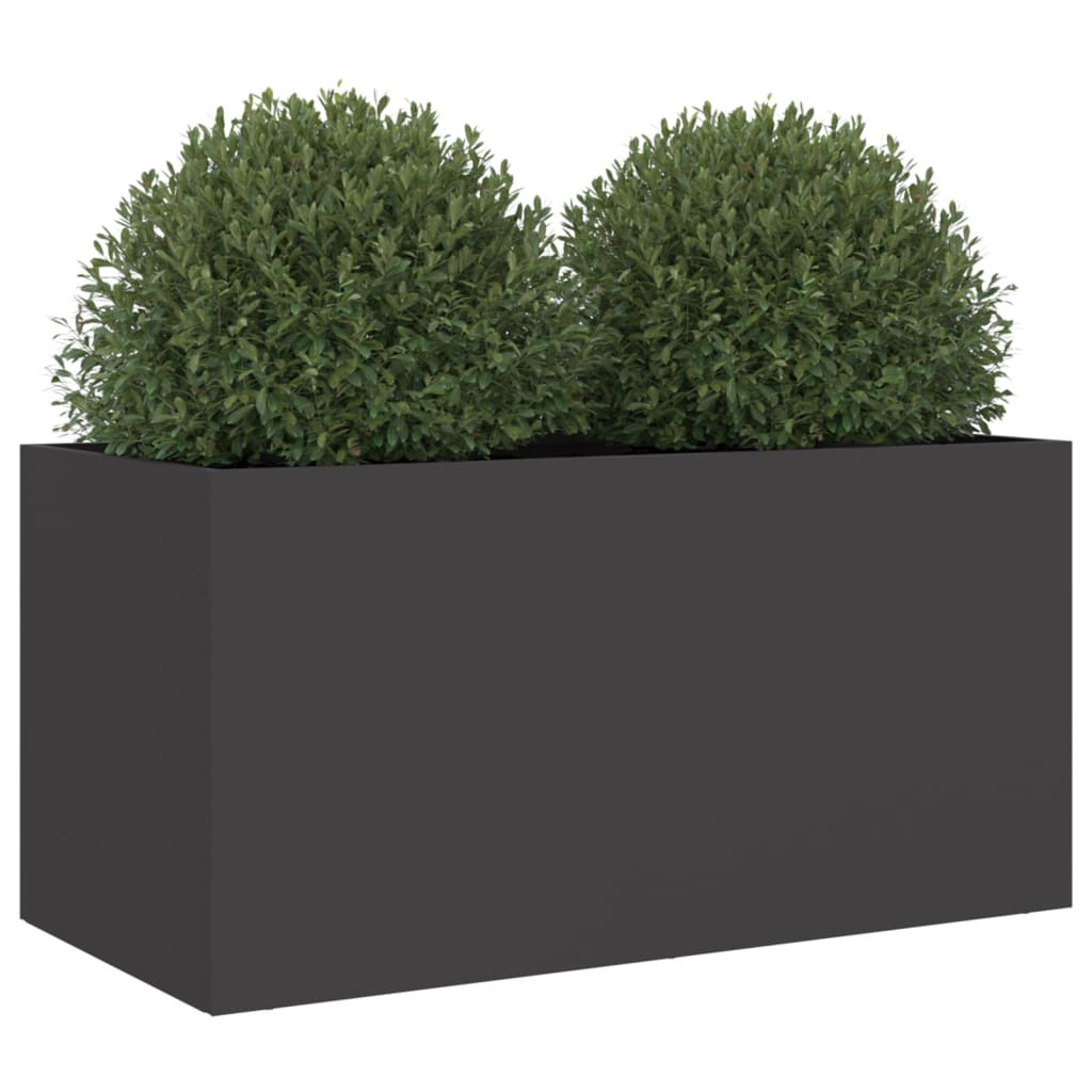 Plantekasse svart 62x30x29 cm stål