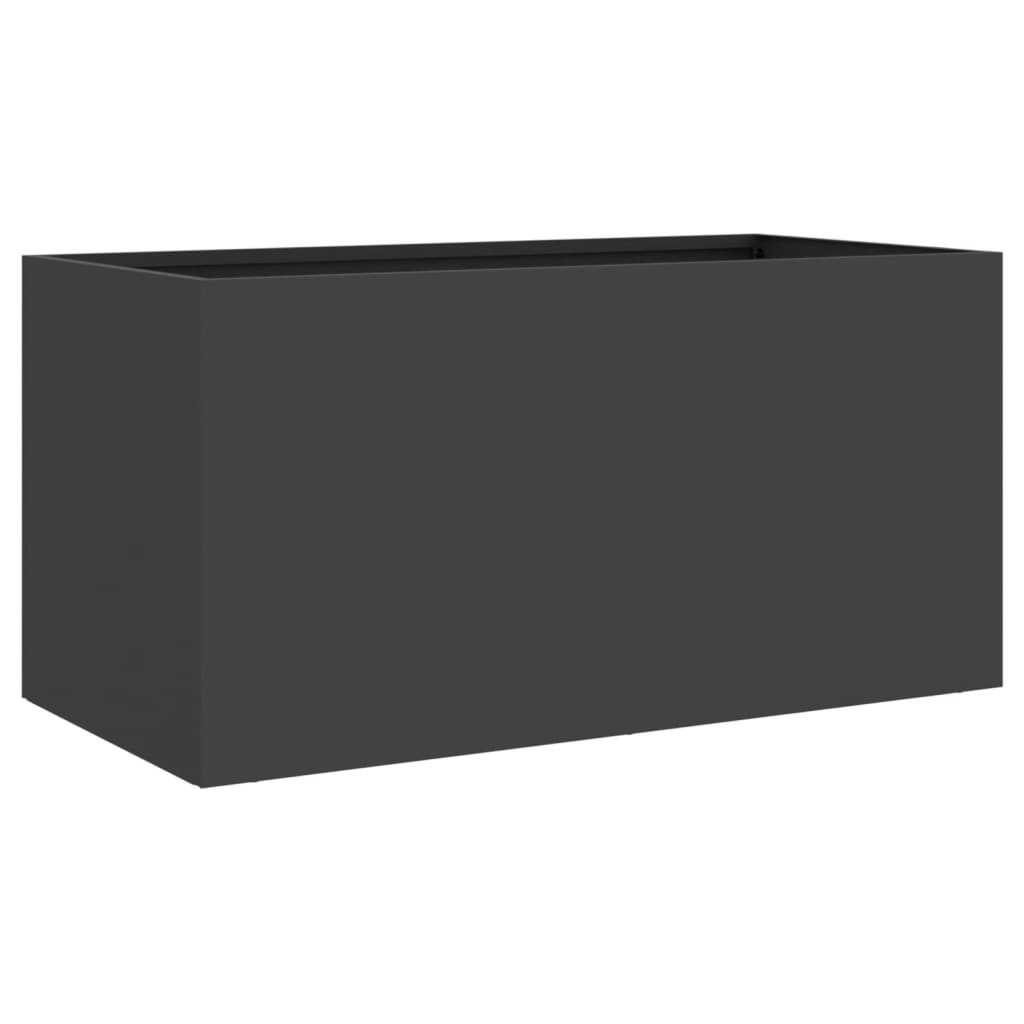 Plantekasse svart 62x30x29 cm stål
