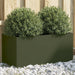 Plantekasse olivengrønn 62x30x29 cm stål