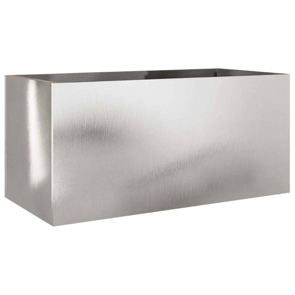Plantekasse sølv 62x30x29 cm rustfritt stål