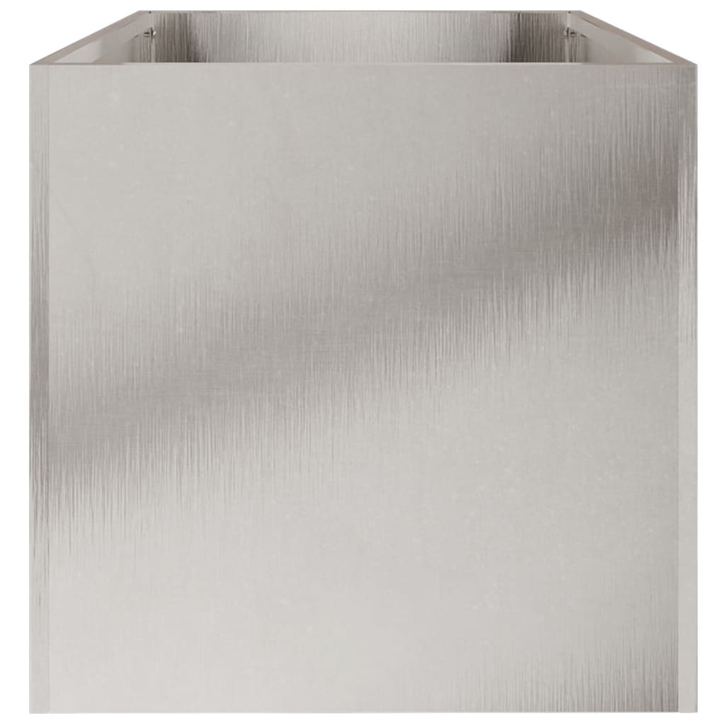 Plantekasse sølv 62x30x29 cm rustfritt stål