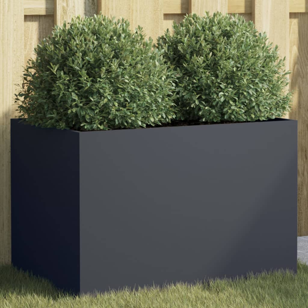 Plantekasse antrasitt 62x40x39 cm stål