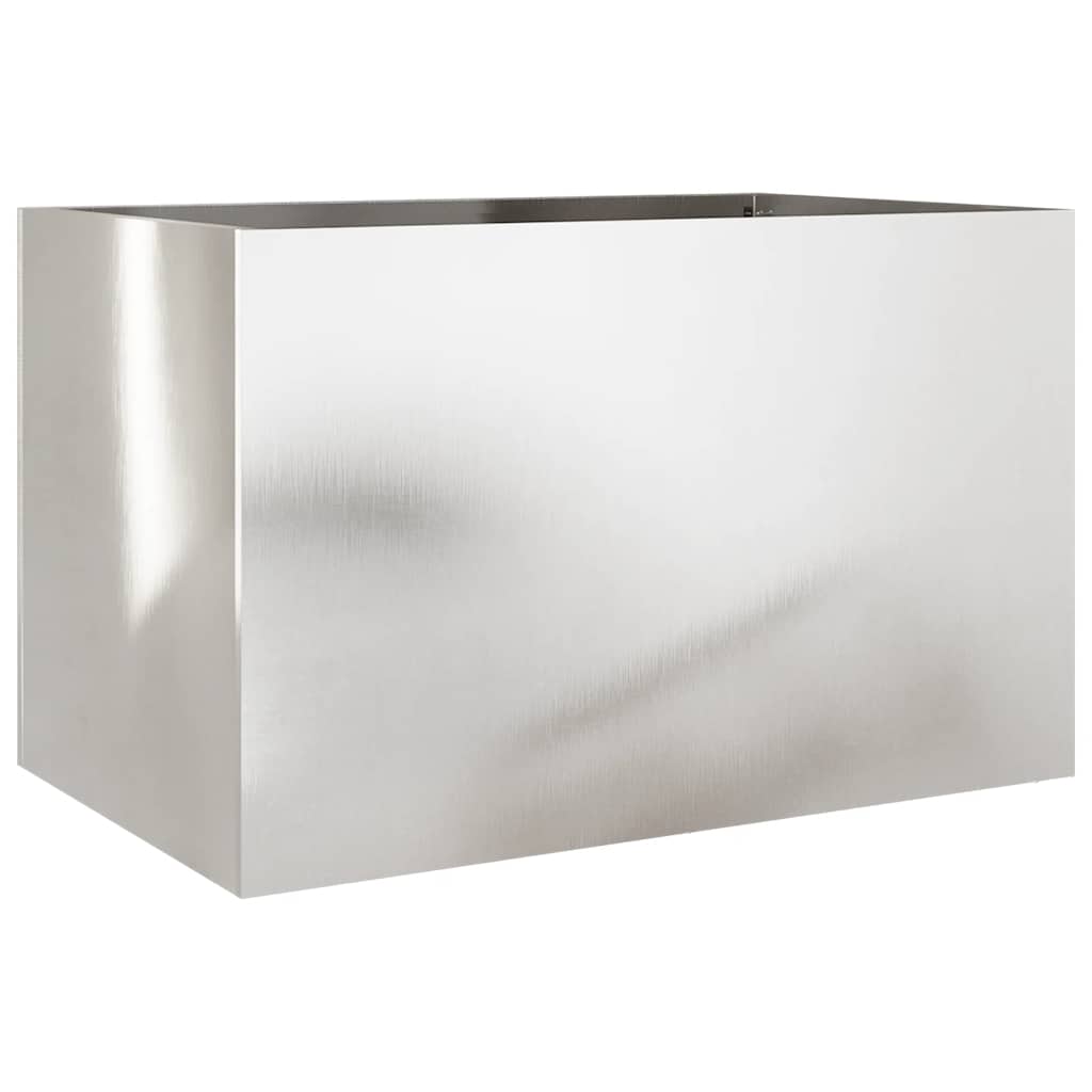 Plantekasse sølv 62x40x39 cm rustfritt stål