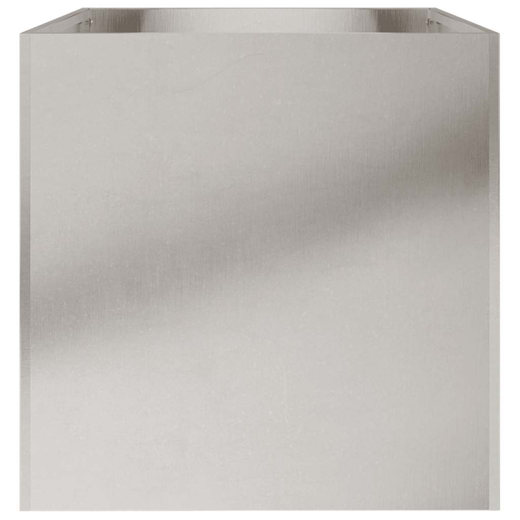 Plantekasse sølv 62x40x39 cm rustfritt stål