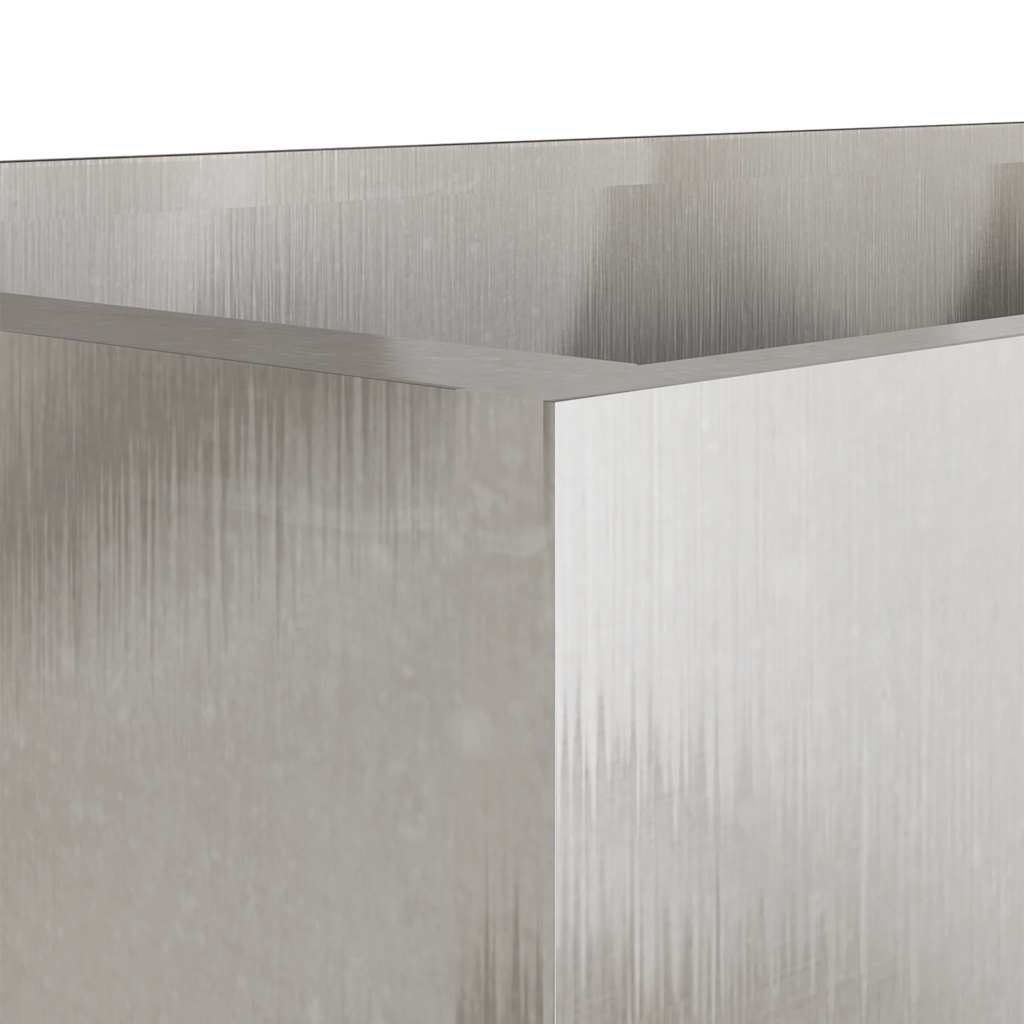 Plantekasse sølv 62x40x39 cm rustfritt stål