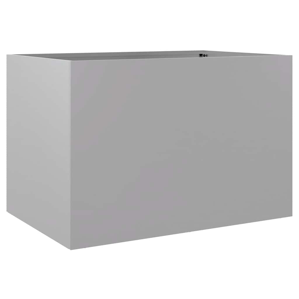 Plantekasse sølv 62x40x39 cm galvanisert stål