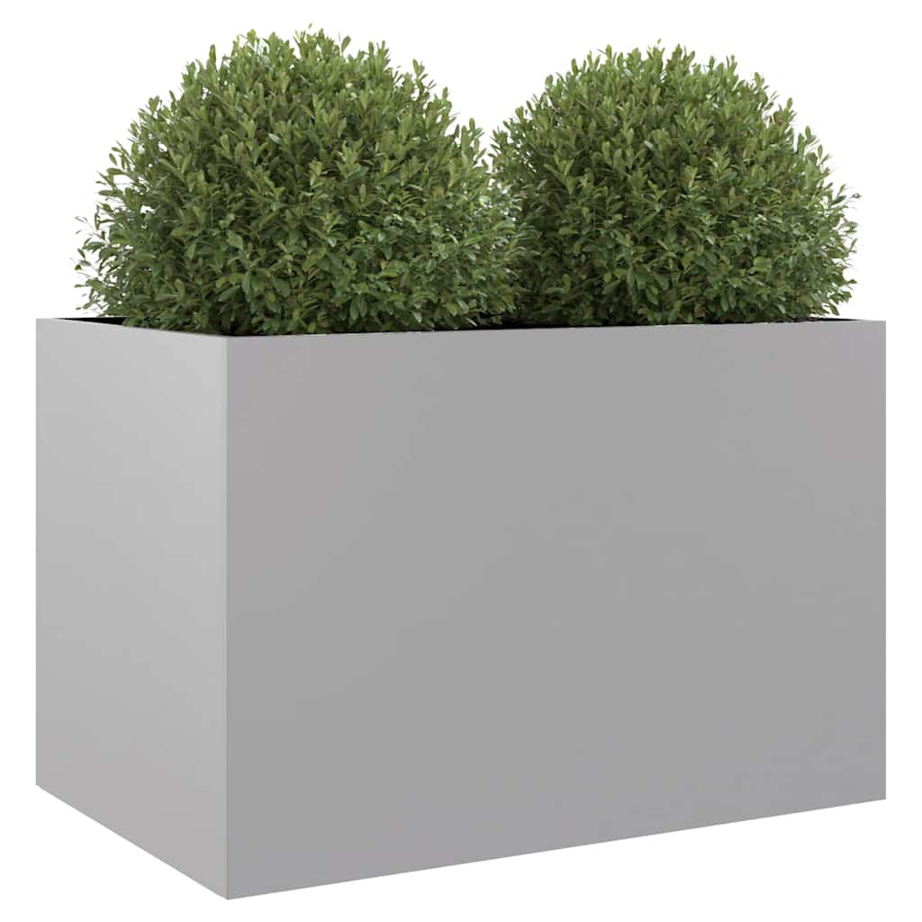 Plantekasse sølv 62x40x39 cm galvanisert stål