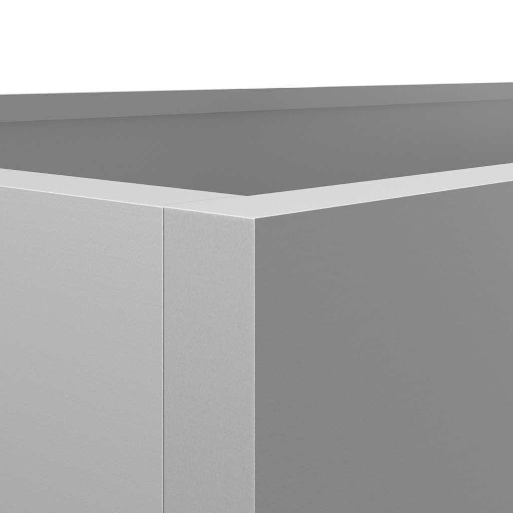 Plantekasse sølv 62x40x39 cm galvanisert stål