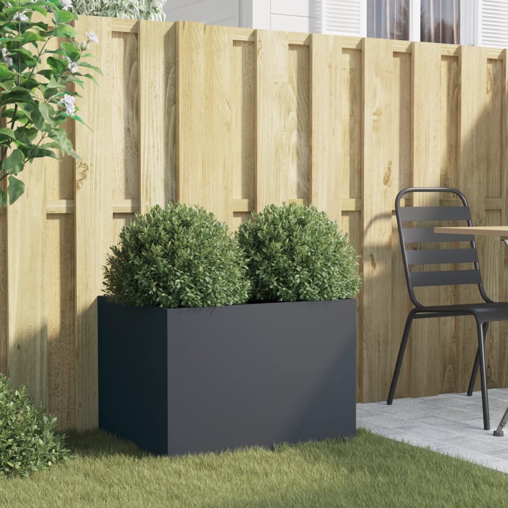 Plantekasse antrasitt 62x47x46 cm stål