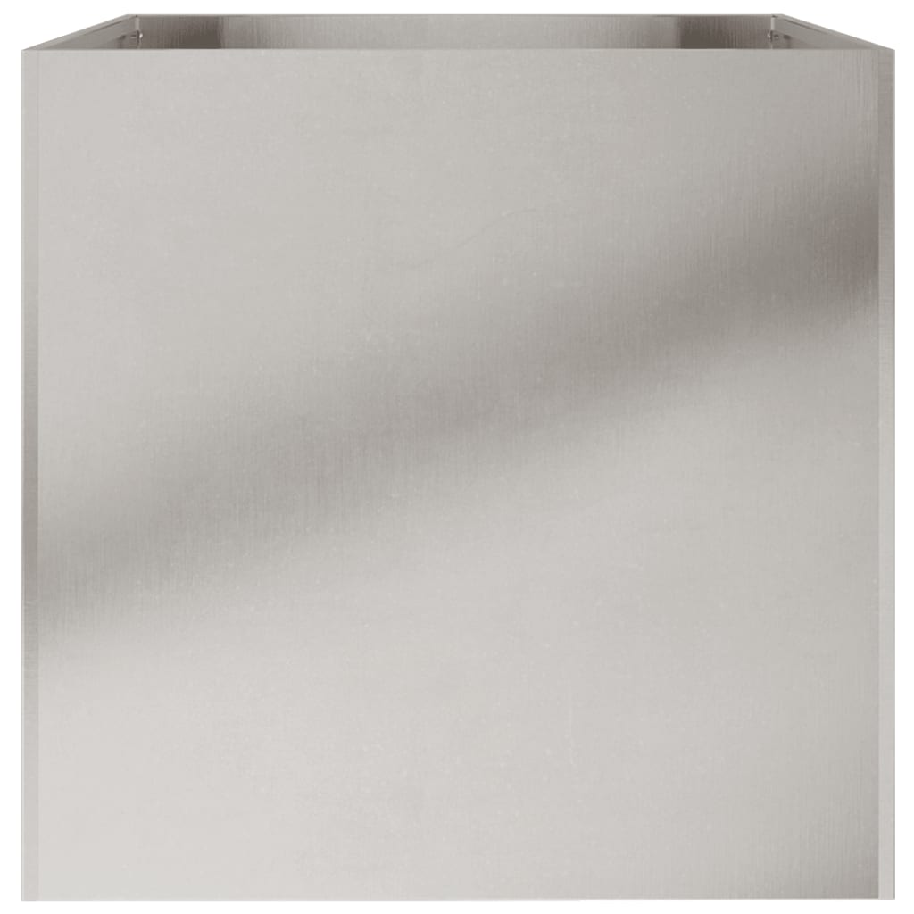 Plantekasse sølv 62x47x46 cm rustfritt stål
