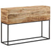 Konsollbord 110x30x75 cm grovt heltre mangotre og jern
