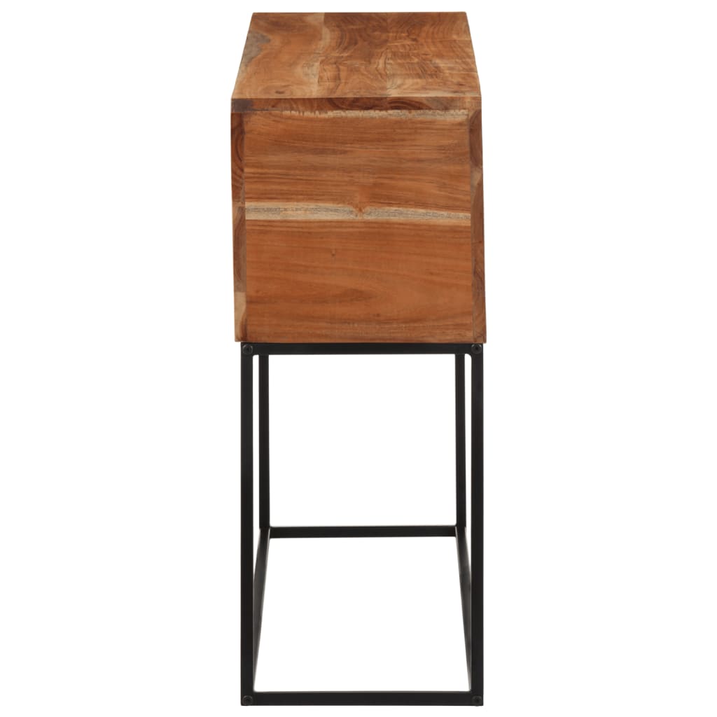 Konsollbord 110x30x75 cm heltre akasie og jern