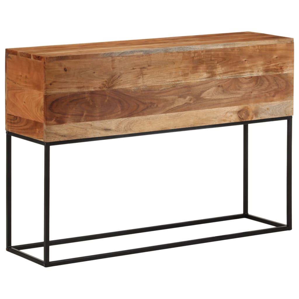 Konsollbord 110x30x75 cm heltre akasie og jern