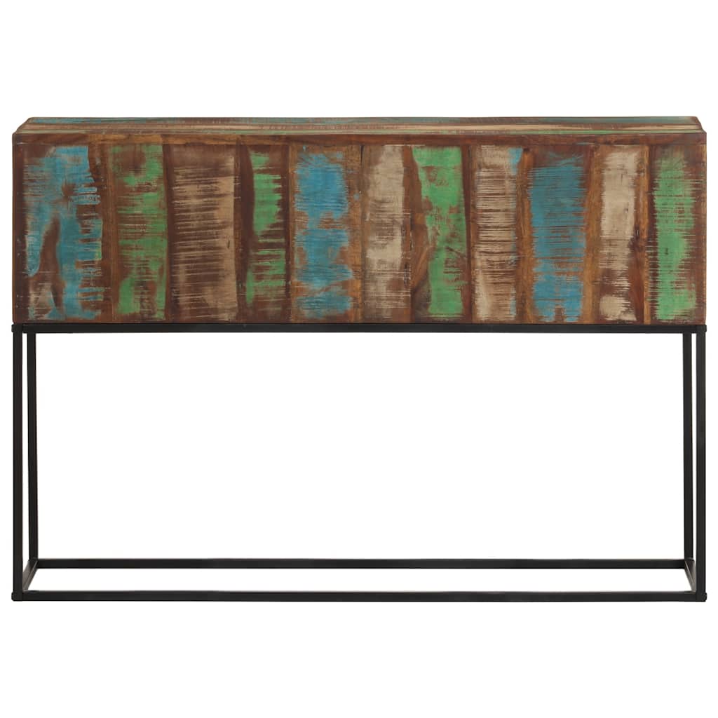Konsollbord 110x30x75 cm gjenvunnet heltre og jern