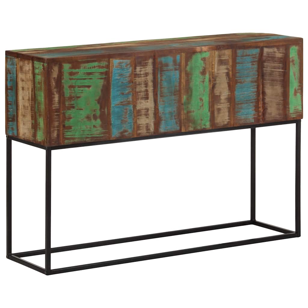 Konsollbord 110x30x75 cm gjenvunnet heltre og jern