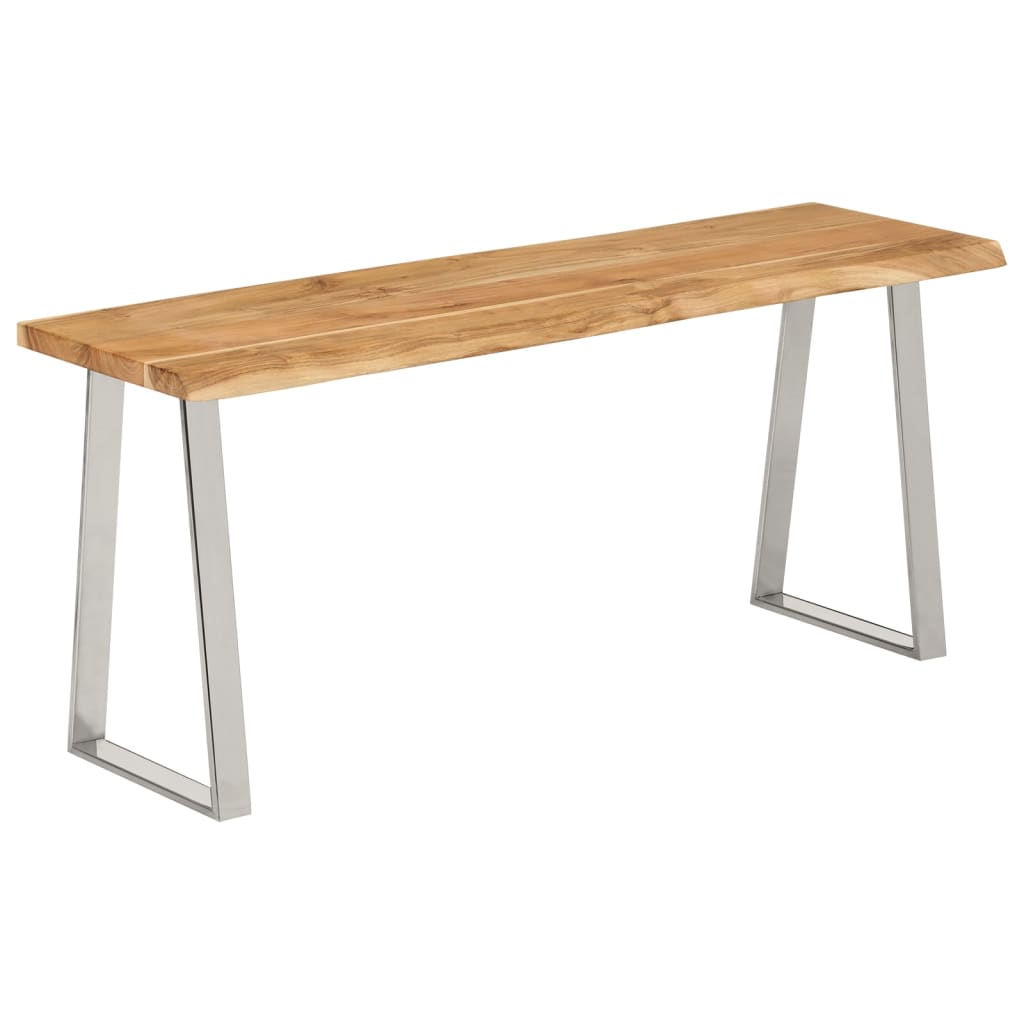 Benk med naturlig kant 105 cm heltre akasie