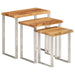 Stablebord med naturlig kant 3 stk heltre akasie