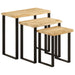 Stablebord med naturlig kant 3 stk heltre mango