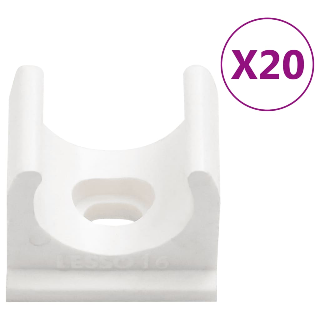 Kabelkanaler med klips Ø16 mm 10 m PVC