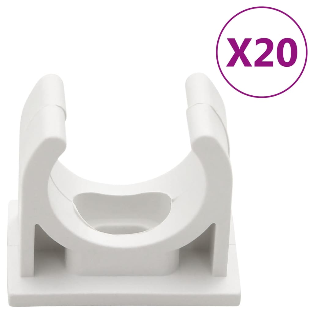 Kabelkanaler med klips Ø25 mm 10 m PVC