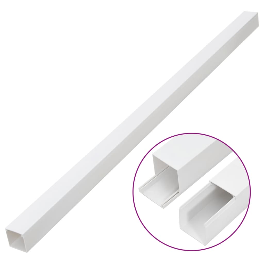 Kabelkanaler 33x33 mm 10 m PVC vidaXL