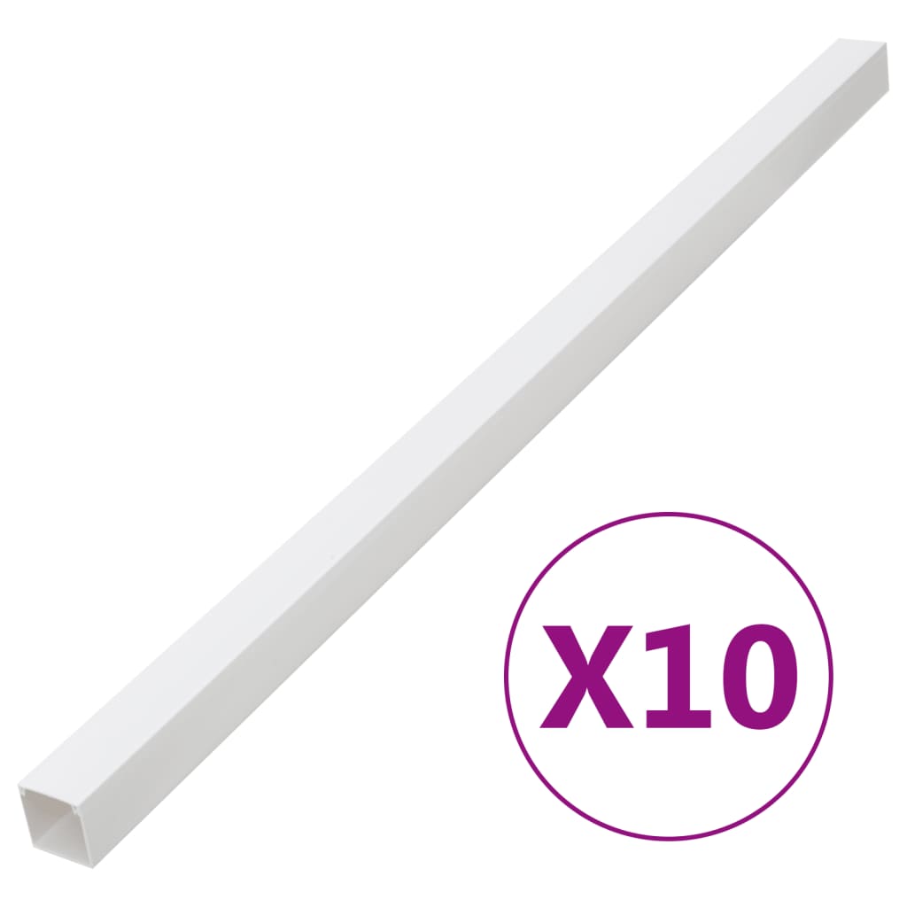 Kabelkanaler 40x25 mm 10 m PVC vidaXL