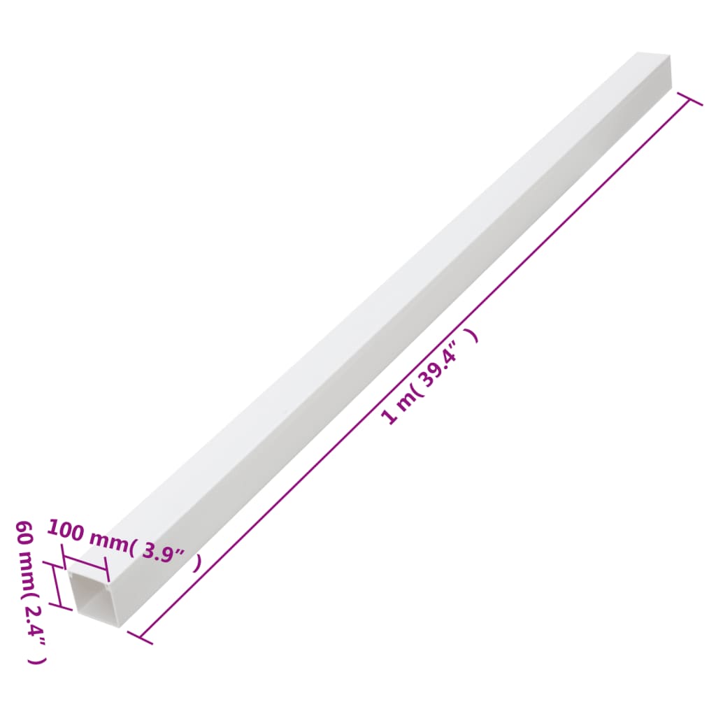 Kabelkanaler 100x60 mm 10 m PVC